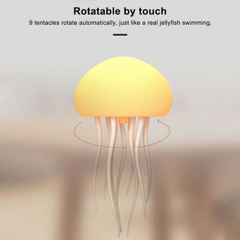 Cute Jellyfish Lava Lamp, Voice Control Jellyfish Night Light with Dancing Legs